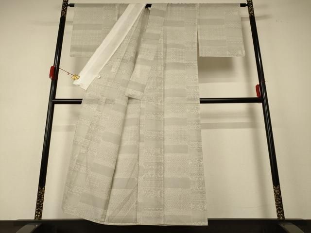 平和屋着物＊夏物 本場大島紬 夏大島 幾何学文様 正絹 逸品 AABE2702jd