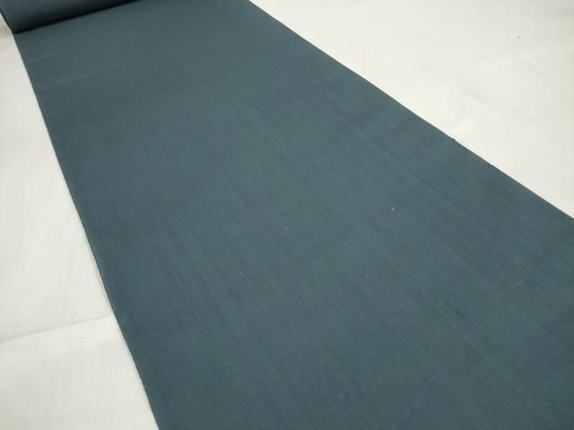 平和屋着物＊夏物 色無地 反物 着尺 紗 鉄御納戸色 ♥ zzz