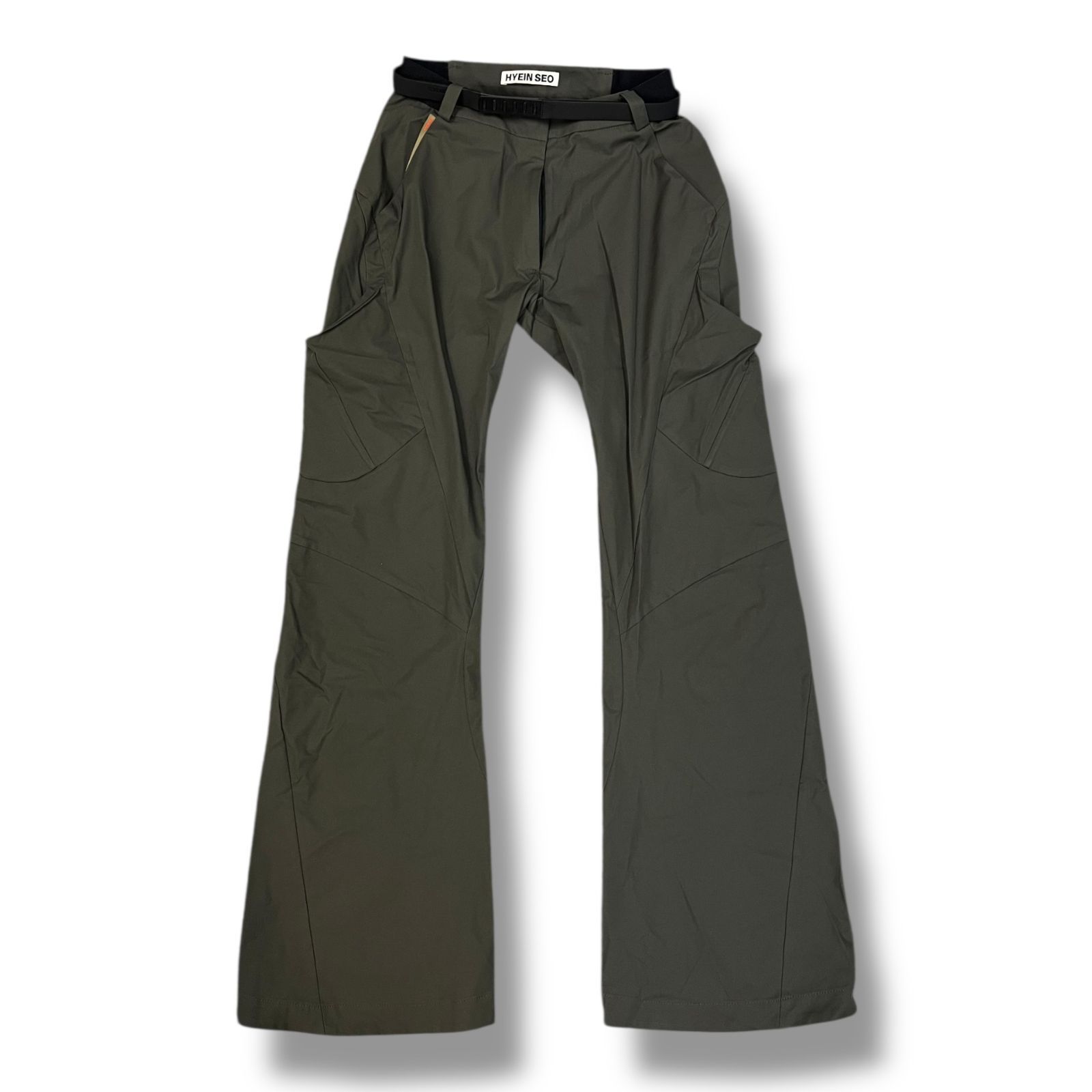 HYEIN SEO Bootcut trousers pants ベルト付きブーツカットトラウザーパンツ ヘインソ チャコール 1 820 A