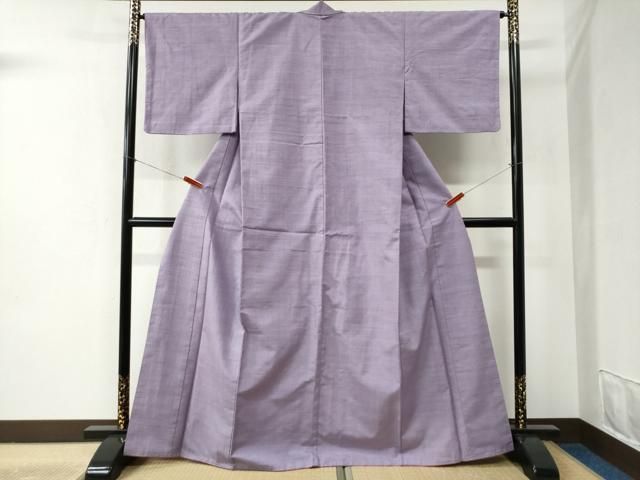 平和屋着物○結城紬 色無地 浅紫色 正絹 逸品 CABB4222yc - メルカリ