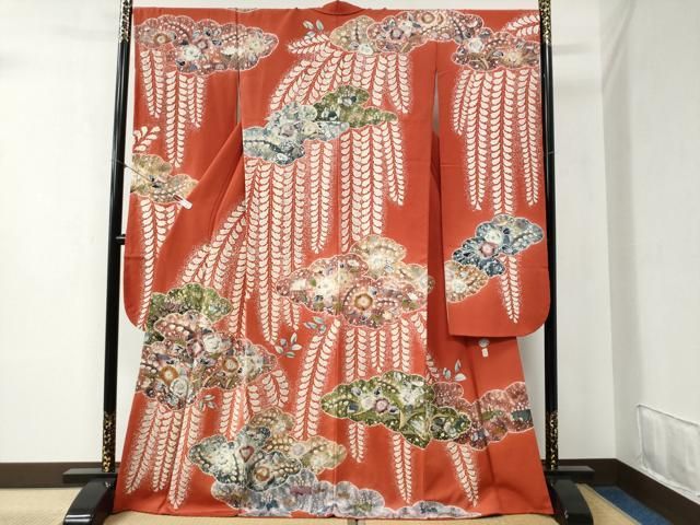 平和屋着物○越後十日町の一流染匠 桐屋・翠山工房 振袖 辻が花 正絹