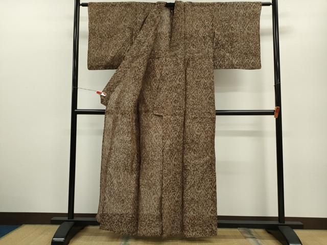 平和屋着物＊夏物 小千谷ちぢみ 菱草花文 麻 逸品 CABB2333ze - メルカリ