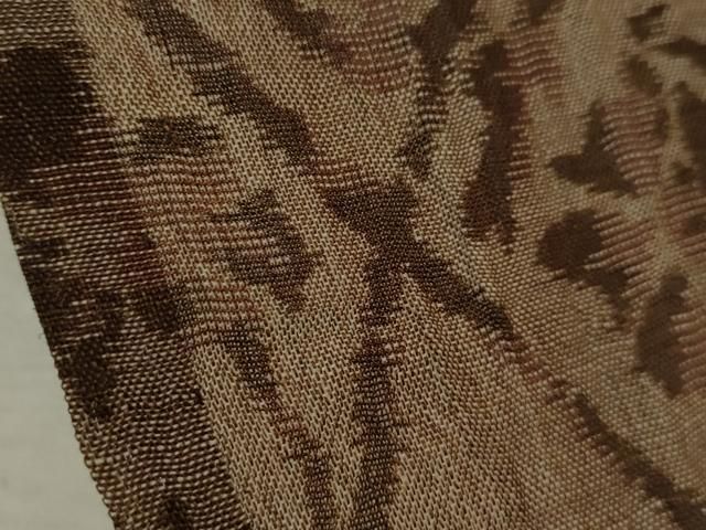  平和屋着物＊夏物 小千谷ちぢみ 菱草花文 麻 ze 紬 着物