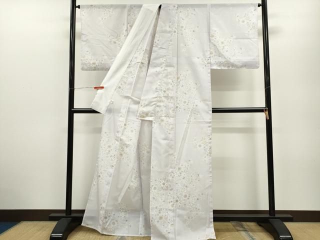 平和屋着物＊夏物 小紋 絽 花唐草文 やまと謹製 洗える着物 CABB2348ze