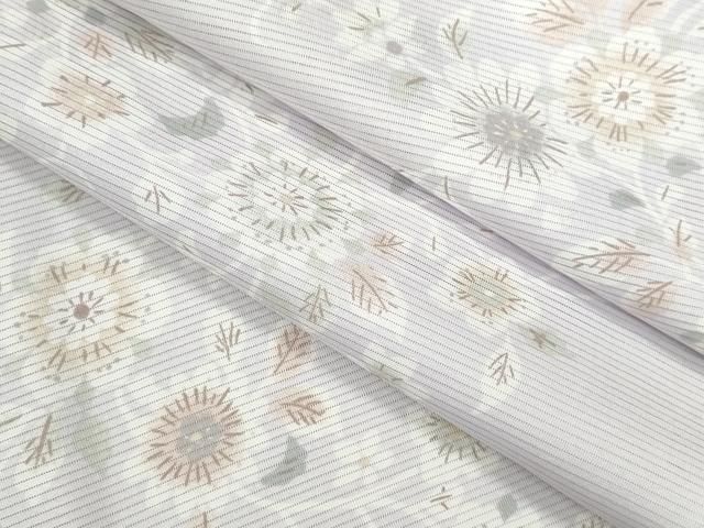 平和屋着物＊夏物 小紋 絽 花唐草文 やまと謹製 洗える着物 CABB2348ze