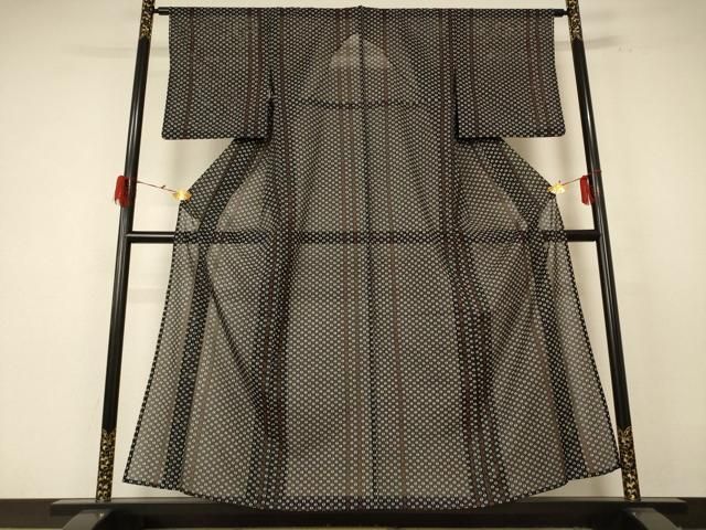 平和屋着物＊夏物 小紋 絽 幾何学文様 洗える着物 AABE7427jd - メルカリ