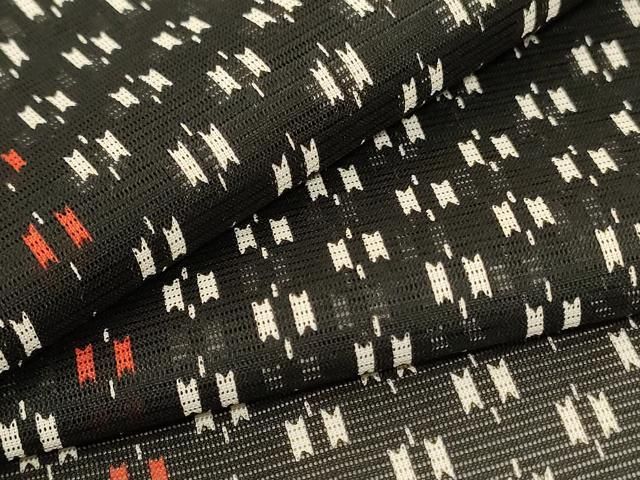 平和屋着物＊夏物 小紋 絽 幾何学文様 洗える着物 AABE7427jd - メルカリ