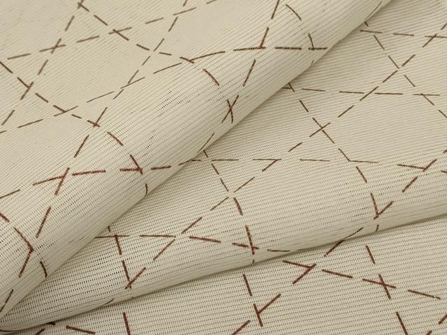 平和屋着物＊夏物 小紋 絽 格子柄 洗える着物 jd