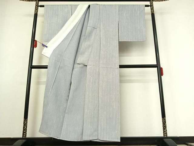  平和屋着物▽上質な小紋 単衣 霞文 正絹 jh 小紋 着物