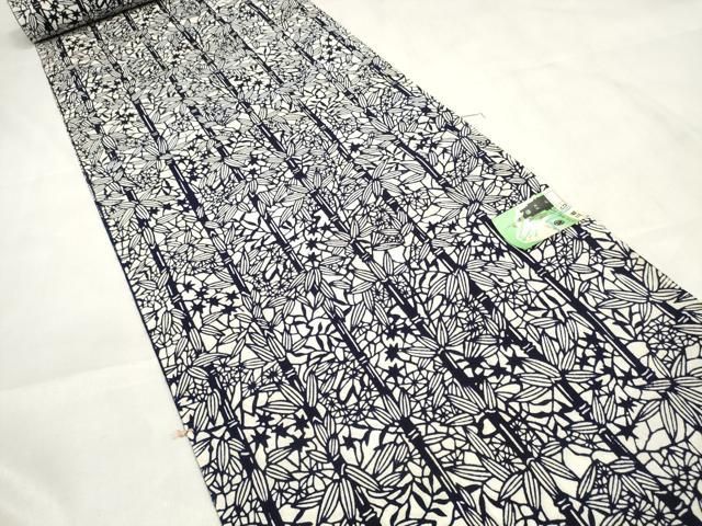 平和屋着物＊夏物 浴衣 反物 着尺 笹竹間道 三越扱い 綿 ♥ zzz