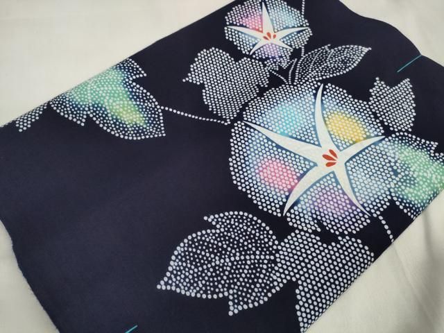 平和屋着物＊夏物 浴衣 反物 着尺 朝顔 アサガオ 綿 ♥ zzz