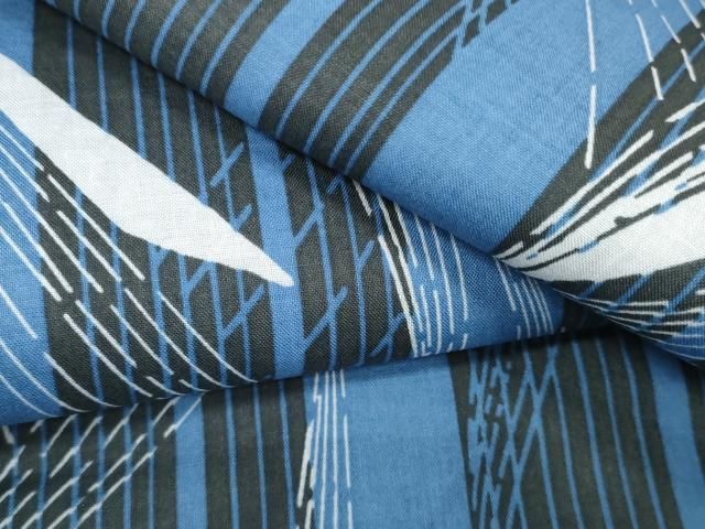 平和屋着物＊夏物 男性 浴衣 反物 着尺 間道 綿 逸品 未使用