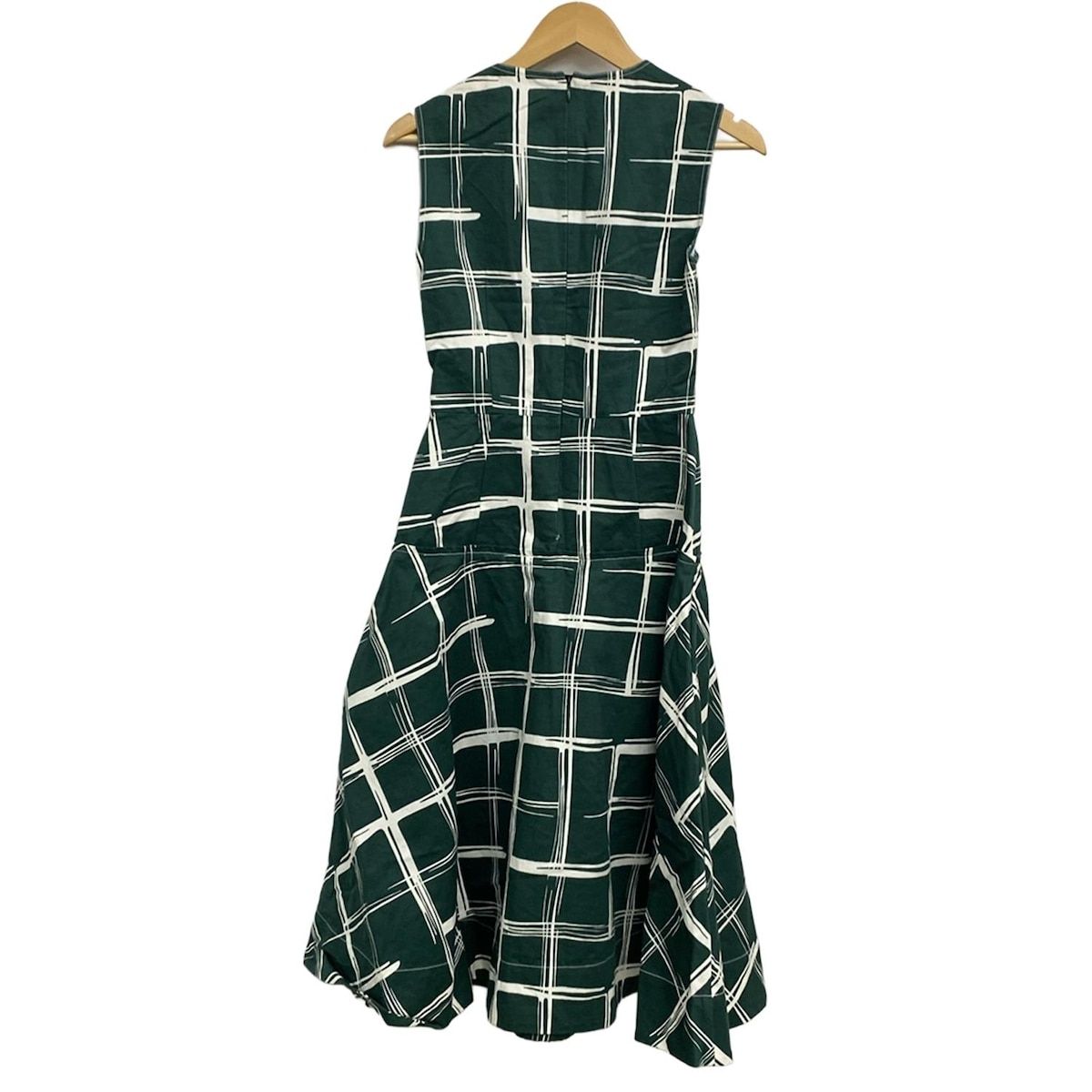 MARNI マルニ ワンピース レディース - ダークグリーン×アイボリー ノースリーブ|マキシ丈