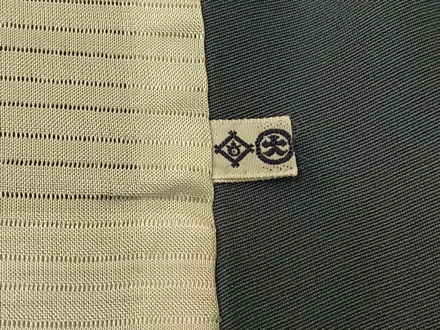 平和屋着物▽江戸小紋 単衣 万筋 御召御納戸色×白色 正絹 逸品