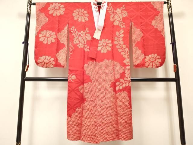 平和屋着物 七五三 子供 女の子 長襦袢 袷 絞り 鳳凰桐菊文 半衿刺繍 ♥ ma