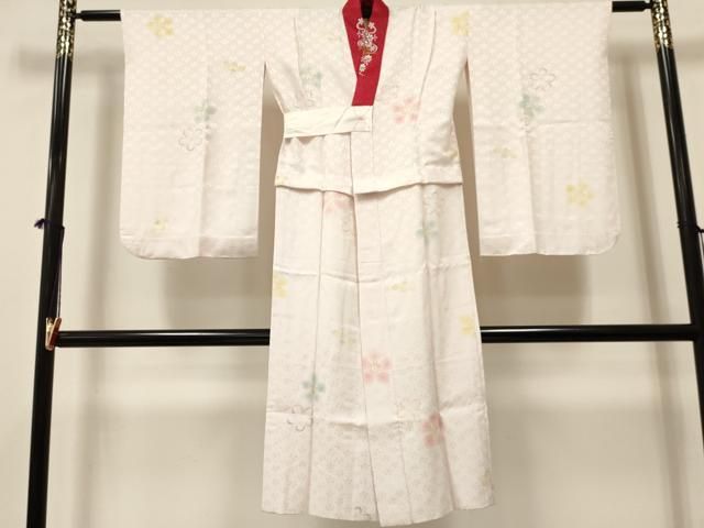 平和屋着物 七五三 子供 女の子 長襦袢 無双仕立て 舞花文 半衿刺繍 ma