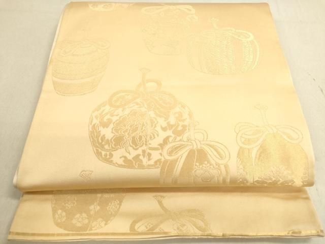 平和屋着物◎両面 全通柄袋帯 仕覆 金糸 正絹 逸品 DABA2278ya - メルカリ