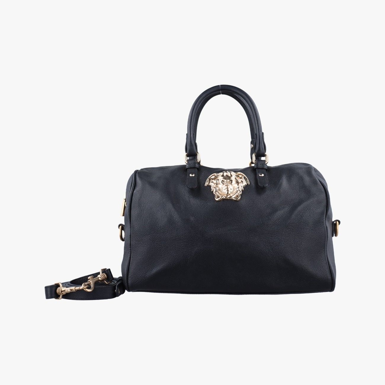 ヴェルサーチェ ヴェルサーチ VERSACEラ メドゥーサ パラッツォ ボウリング ブラック レザー CLG 007 757 753 374