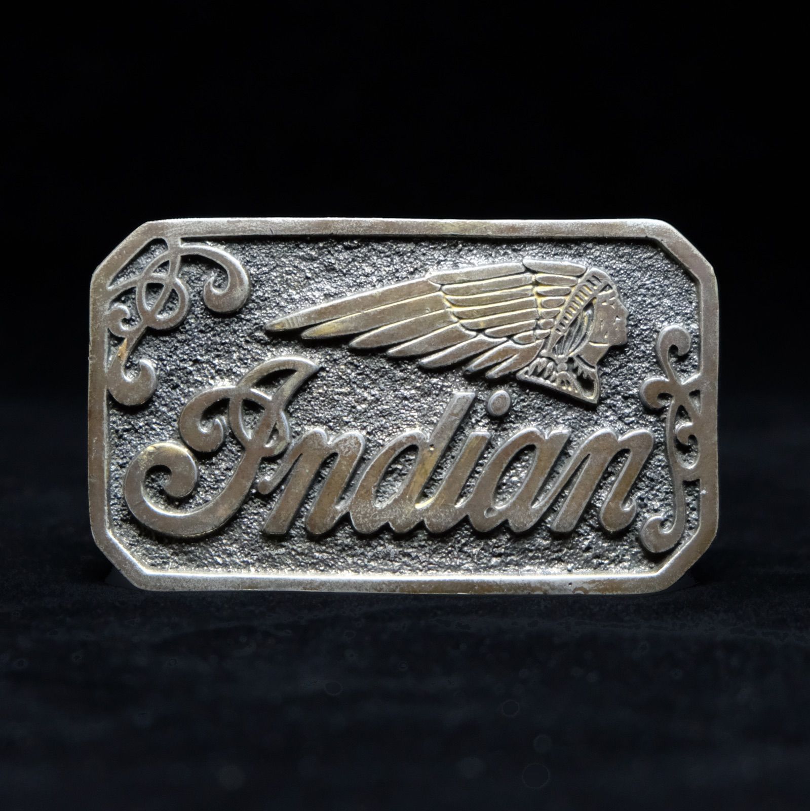 70's USA製 Indian Mortorcycle ベルトバックル GREAT AMERICAN BUCKLE