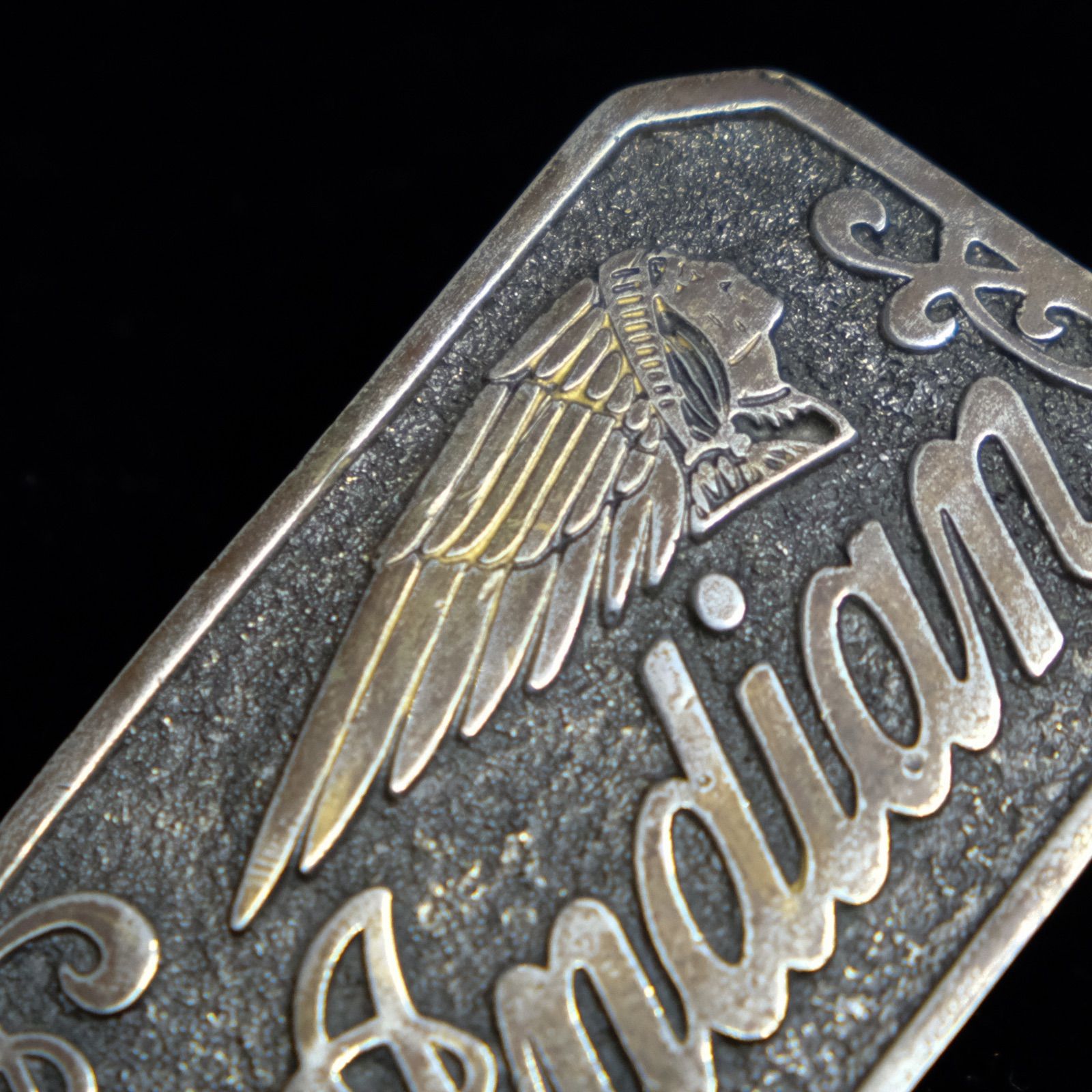 70's USA製 Indian Mortorcycle ベルトバックル GREAT AMERICAN BUCKLE