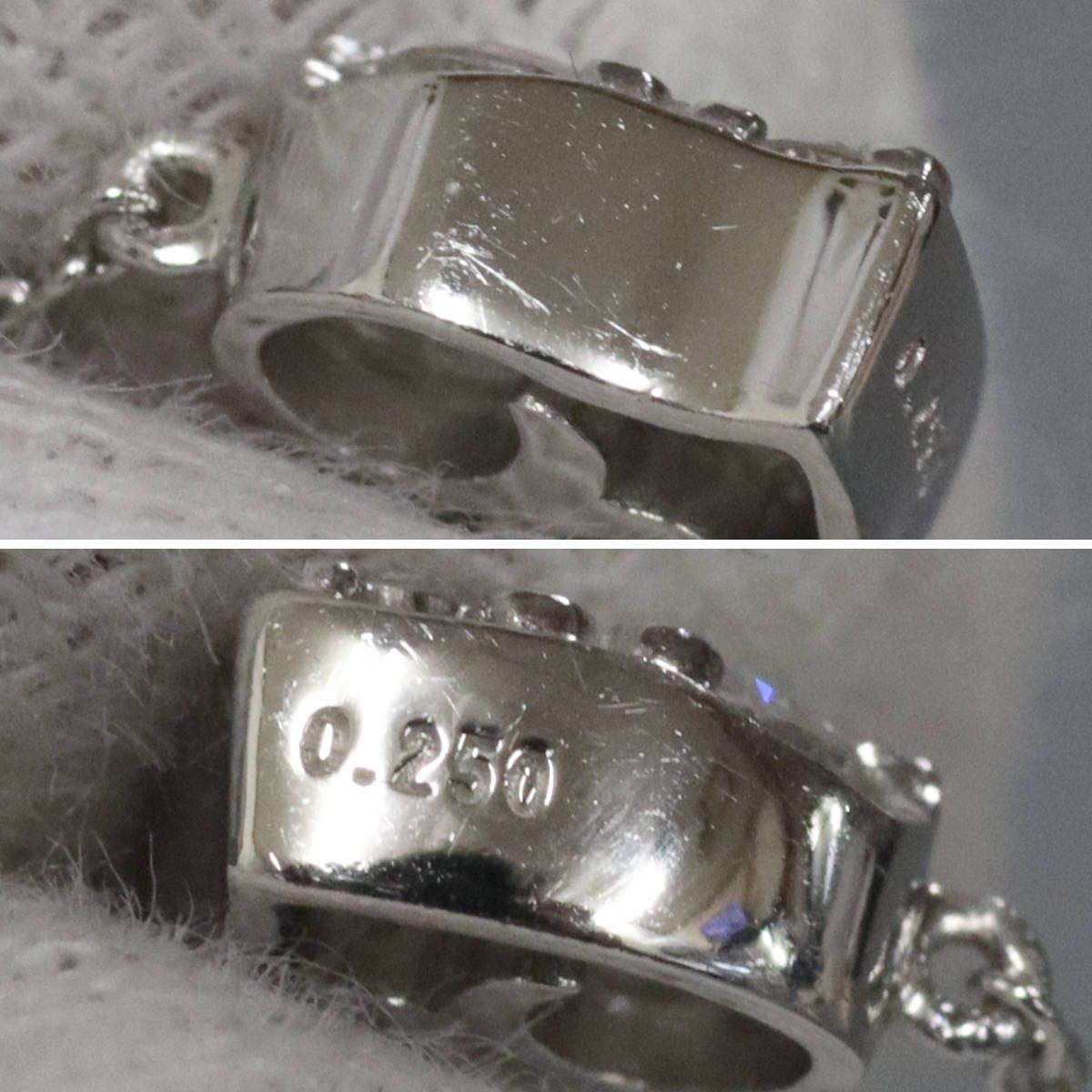 ヨンドシー Pt850ダイヤモンドネックレス ハートモチーフ D0.250 2.8g 