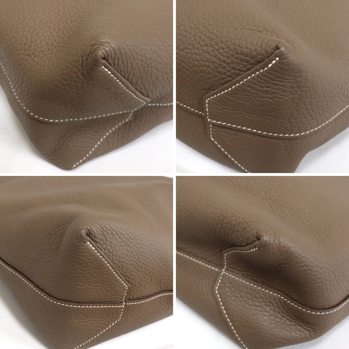 エルメス ドゥブルセンス45 四角JO刻印/トリヨンクレマンス/エベーヌ×エトゥープ 2011年 トート ショルダー リバーシブル バイカラー エルメス ドゥブルセンス45 四角JO刻印/トリヨンクレマンス/エベーヌ