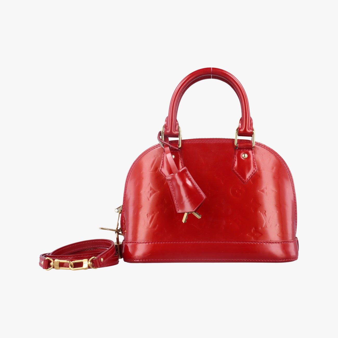 ルイヴィトンLouis VuittonアルマBB ローズ アンディアン ヴェルニ M 91771 MI 1153