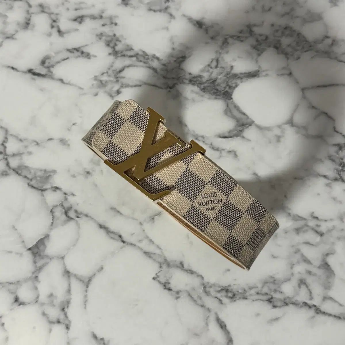 100 40 ルイヴィトン ダミエ ゴールド ベルト