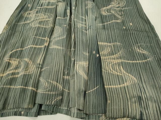 平和屋着物＊夏物 アンティーク 大正ロマン 男性 行灯袴 縦絽 流水文