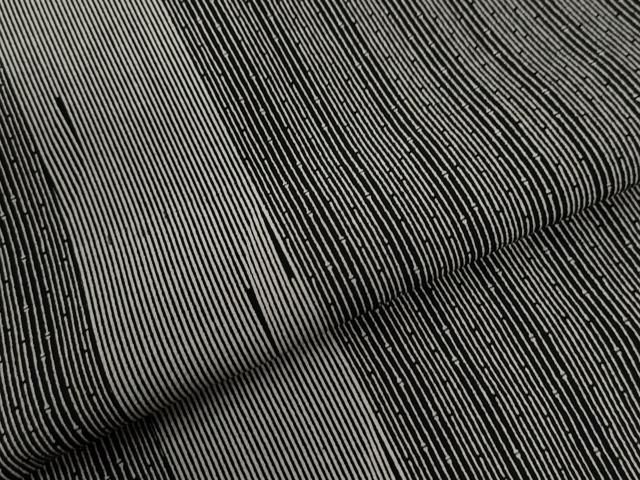 平和屋着物○伝統工芸士 金田今朝男 江戸小紋 訪問着 竹万筋 黒色×白鼠