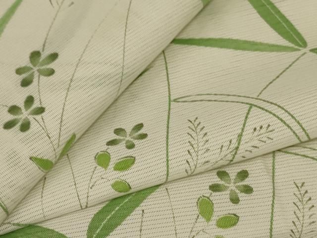 平和屋着物＊夏物 小紋 絽 草花文 洗える着物 jd