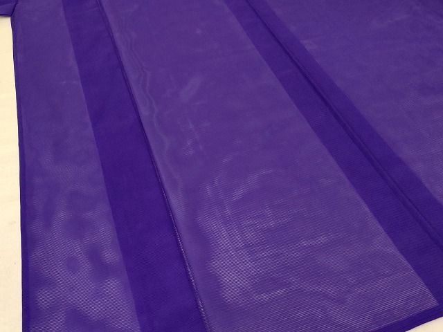 平和屋着物＊夏物 男性 色無地 絽 深紫色 洗える着物 AABE8975jd