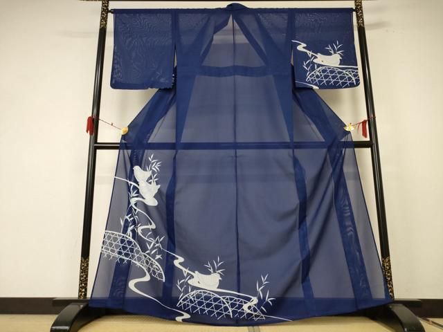 平和屋着物＊夏物 訪問着 絽 鴛鴦文 正絹 逸品 未使用 AABE8979jd