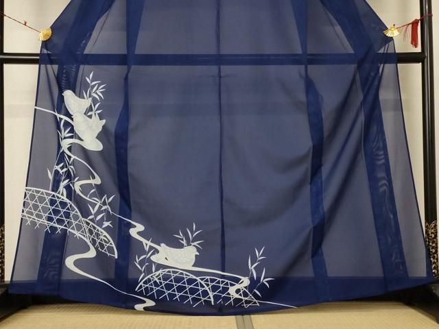 平和屋着物＊夏物 訪問着 絽 鴛鴦文 正絹 逸品 未使用 AABE8979jd