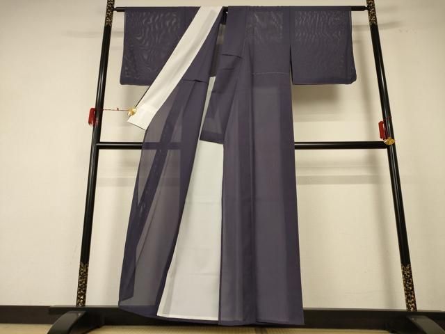 平和屋着物＊夏物 色無地 絽 褐色 洗える着物 jd