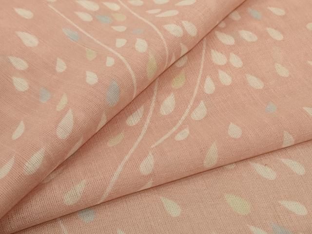 平和屋着物＊夏物 小紋 紗 枝葉文 洗える着物 jd