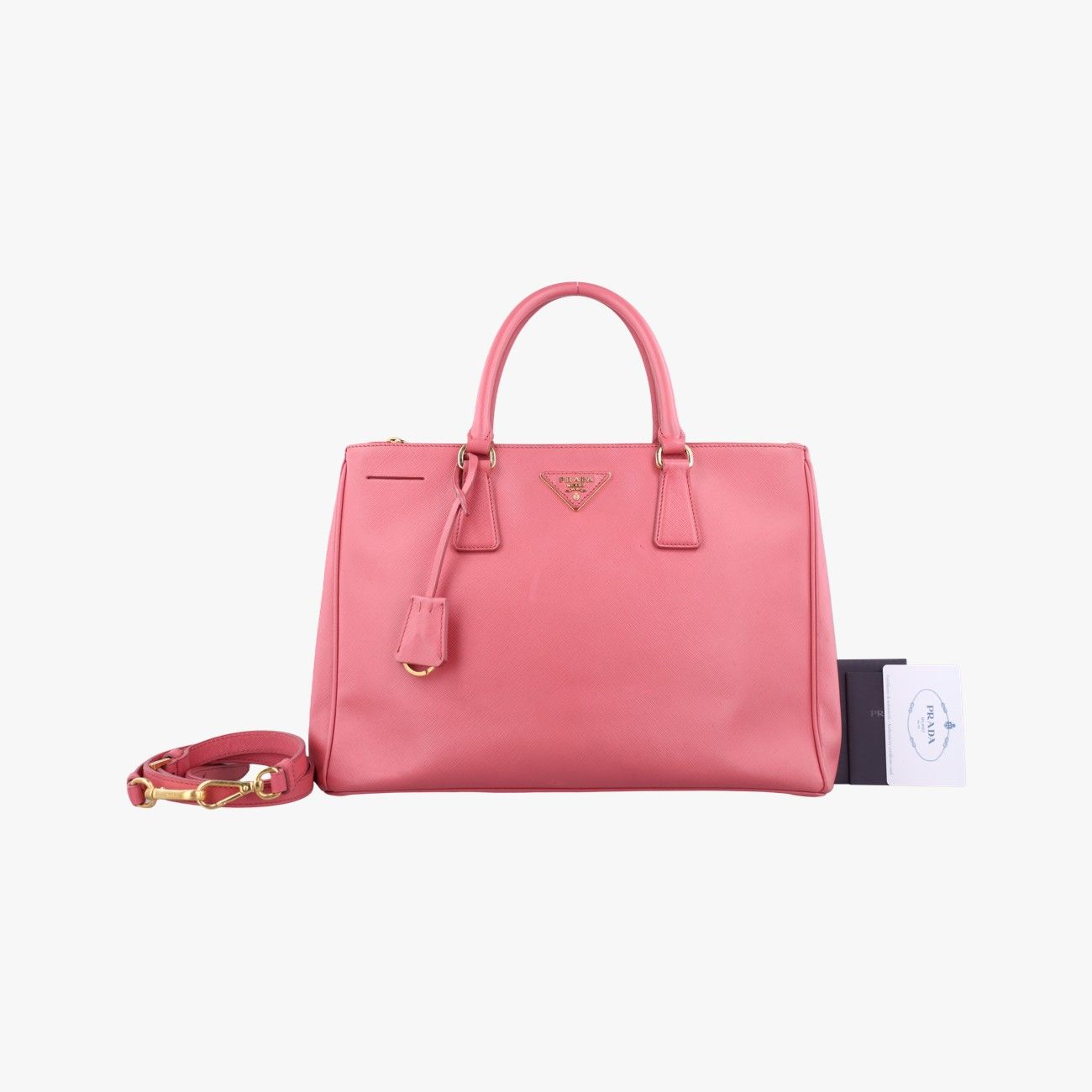 プラダPradaガレリア ピンク サフィアーノレザー BN 1874 214