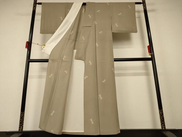  平和屋着物＊夏物 小紋 絽縮緬 勝虫 正絹 jd 小紋 着物