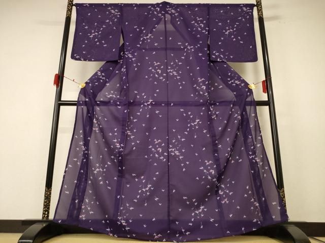 平和屋着物＊夏物 小紋 絽 笹文 洗える着物 jd