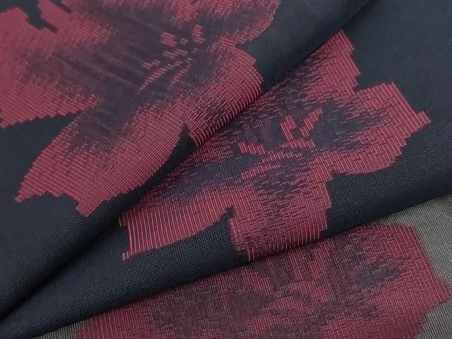 平和屋着物＊夏物 小紋 紗 舞花文 正絹 jd