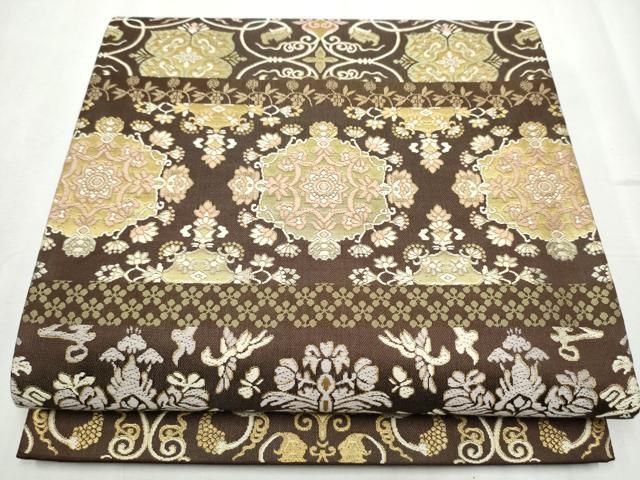 平和屋着物○西陣織 陰山織物謹製 箔屋清兵衛 全通柄袋帯 悠久の美