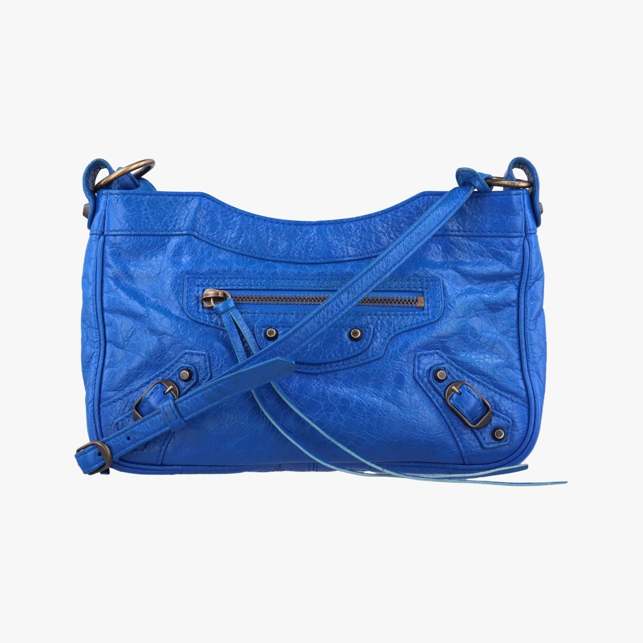 バレンシアガBalenciagaジャイアントヒップ ブルー ラムスキン 242803.4313.F.002123