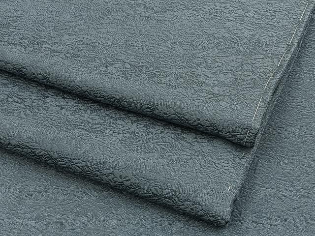 平和屋着物●上質な色無地 草花地紋 藍鼠色 正絹 ♥ hj