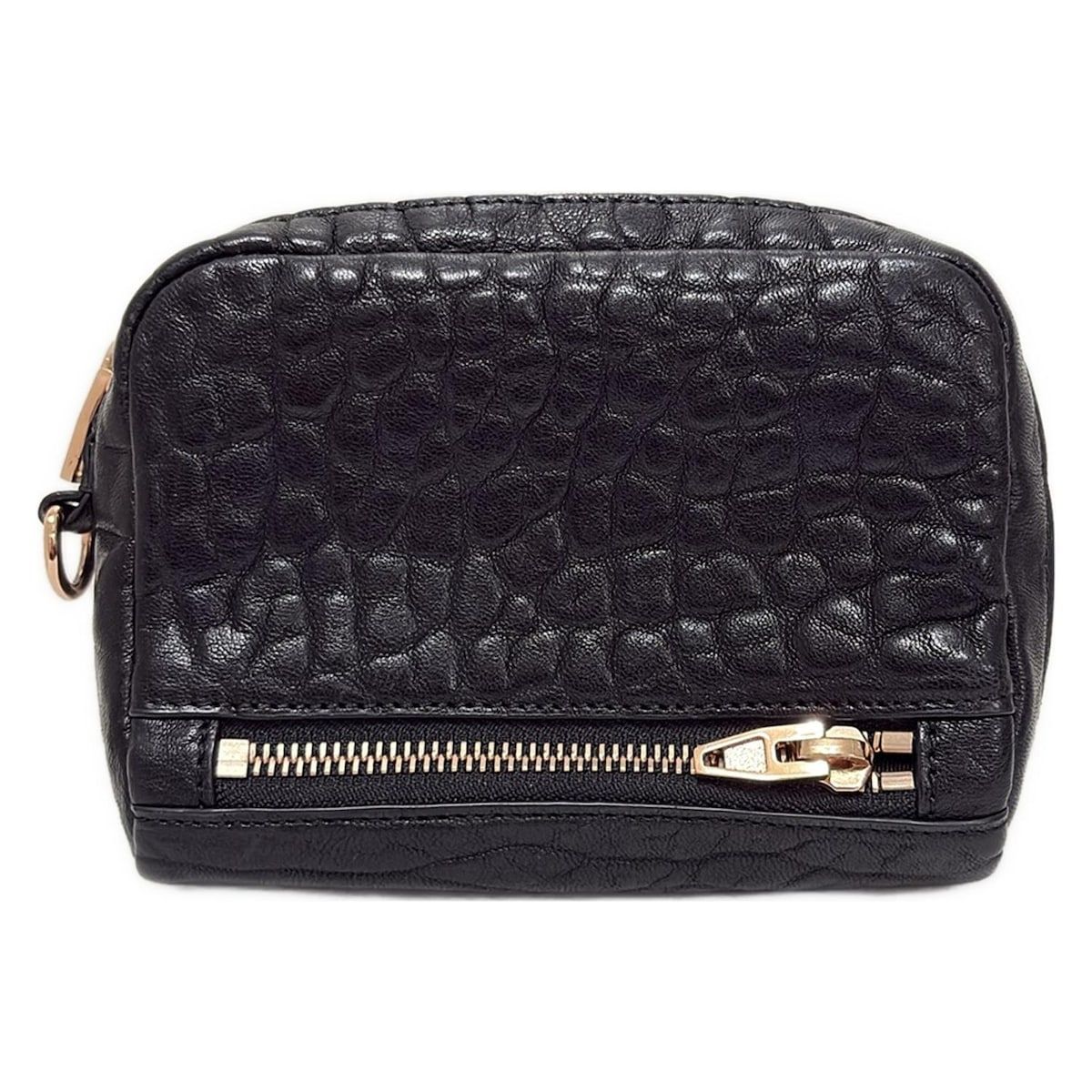 ALEXANDER WANG アレキサンダーワン 財布 - 黒 ウォレットポーチ|型押し加工 レザー