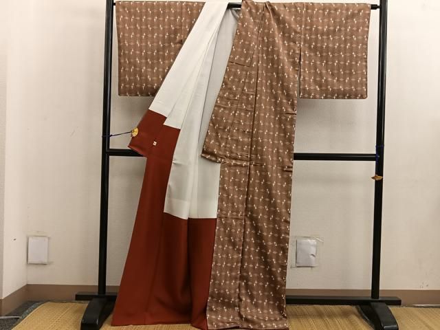 平和屋着物○上質な紬 本場琉球絣 大城工房 正絹 逸品 未使用