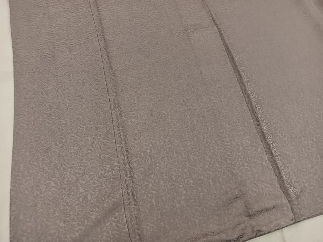  平和屋着物●上質な色無地 南天地紋 銀煤竹色 正絹 mz 色無地 着物