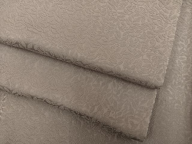 平和屋着物●上質な色無地 南天地紋 銀煤竹色 正絹 mz