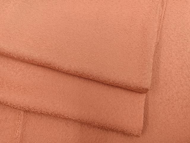 平和屋着物●上質な色無地 甚三紅色 正絹 mz