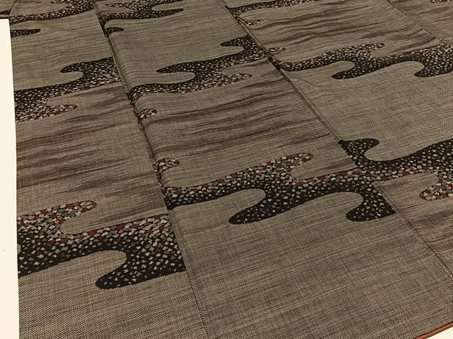 平和屋着物○本場大島紬 9マルキ エ霞文様 正絹 逸品 BAAW0989hj