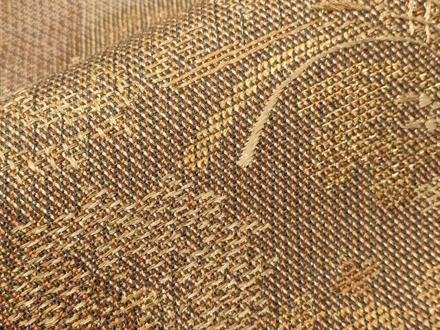 平和屋着物○ひなや工房 くむ・あむ・おる 伊豆蔵明彦 太鼓柄袋帯 刺繍